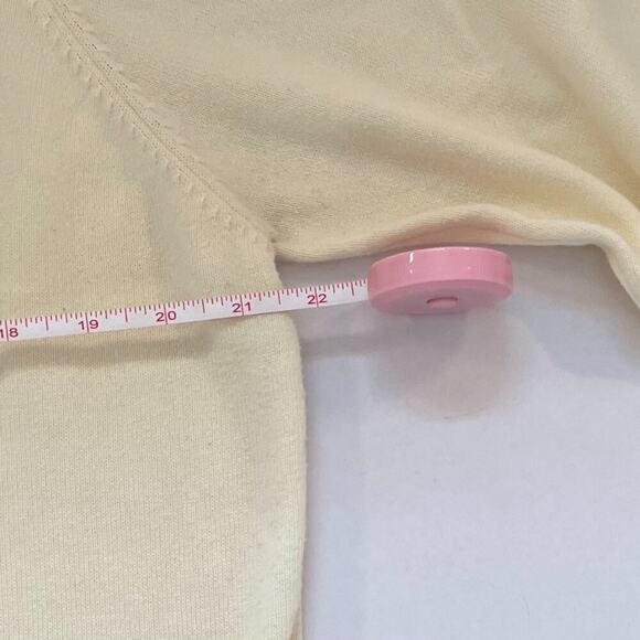 Pale Butter Yellow 3/4 Sleeve Cotton Blend Mock Shirt/Top Cardigan Combo/Set 2X - Picture 9 of 12